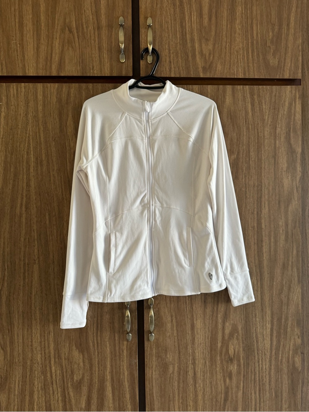 Balance Collection White Full-Zip Active Wear Jacket